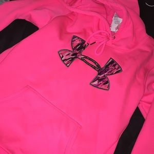pink under armor hoodie